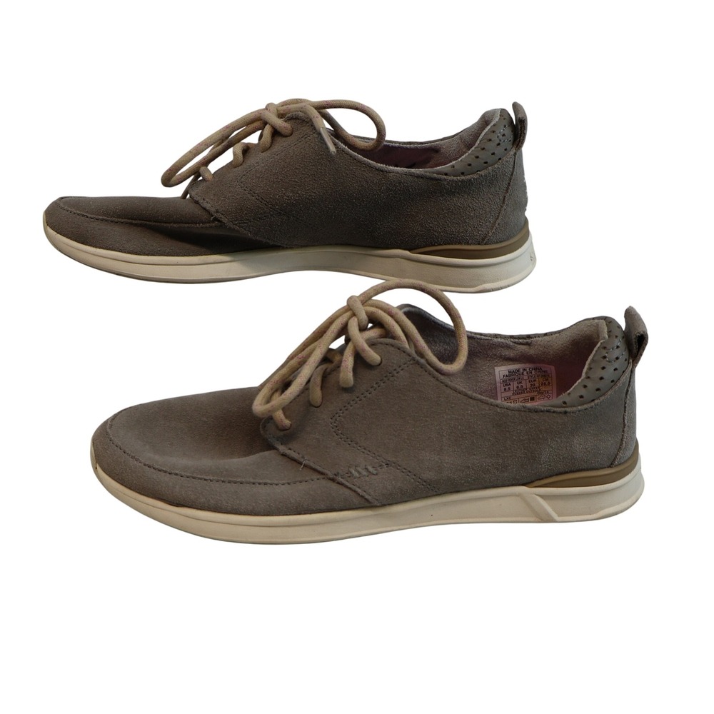 Reef Womens 8.5 Rover Low LX Shoes Brown Suede Lace Up Sneakers RF-008215